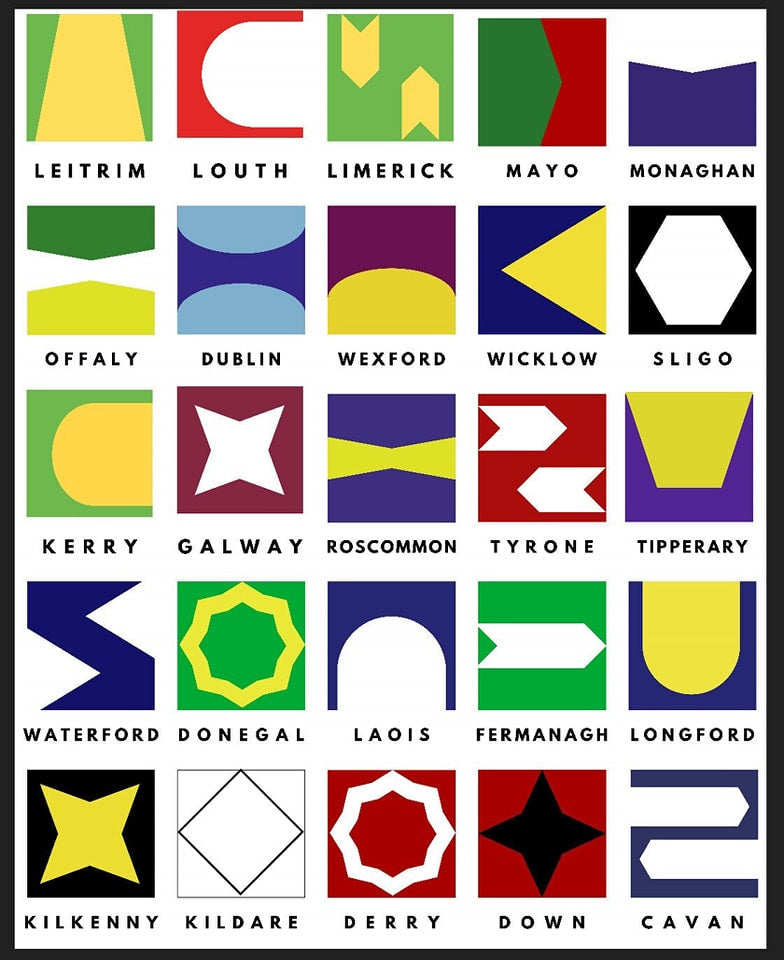 Irish County Colour Prints