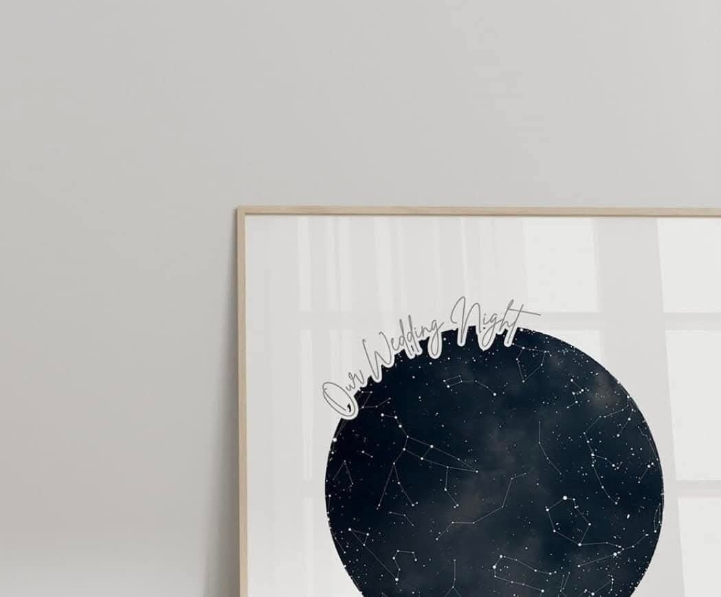 Our Wedding Night Personalised Night Sky Print